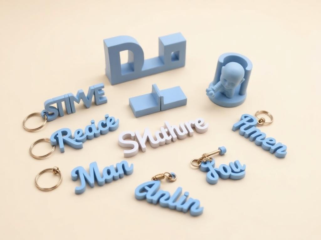 Objetos personalizados impresos en 3D: llaveros, figuras y organizadores